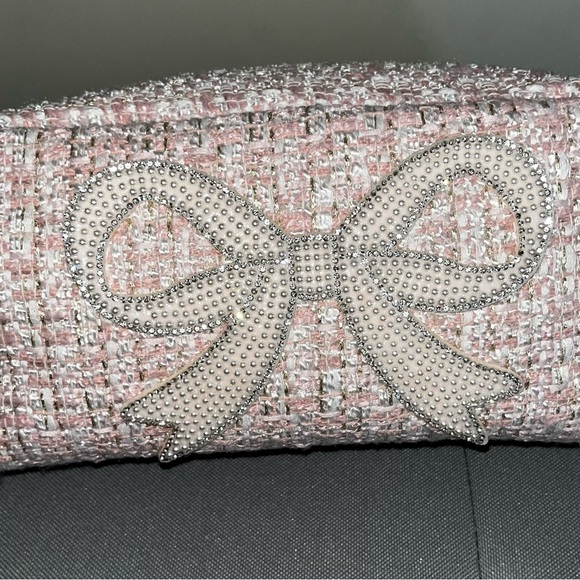 Pink Tweed Cosmetic Bag NWT - Picture 5 of 5